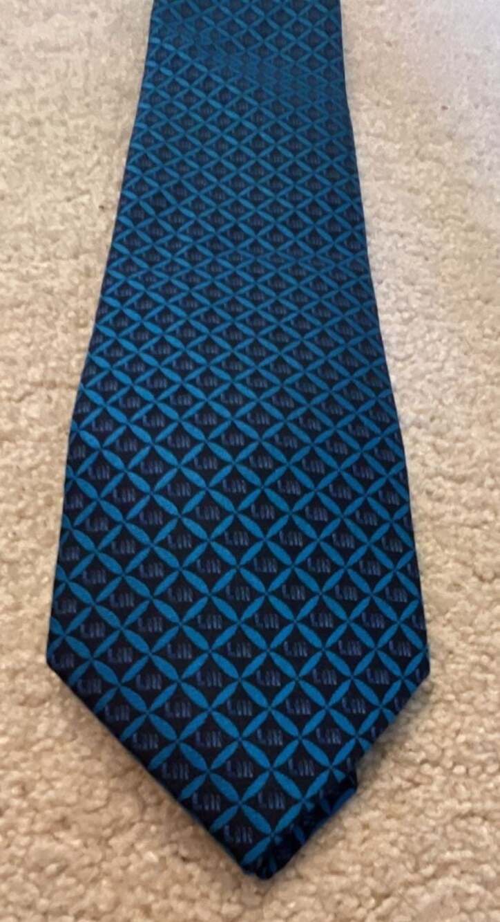 Super Bowl LIII Men's Necktie, Blue Geometric Pattern